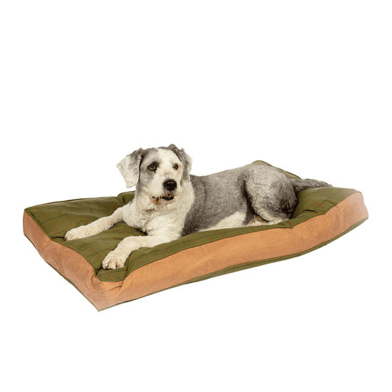 Green Tweed Box Duvet Dog Bed by Danish Design