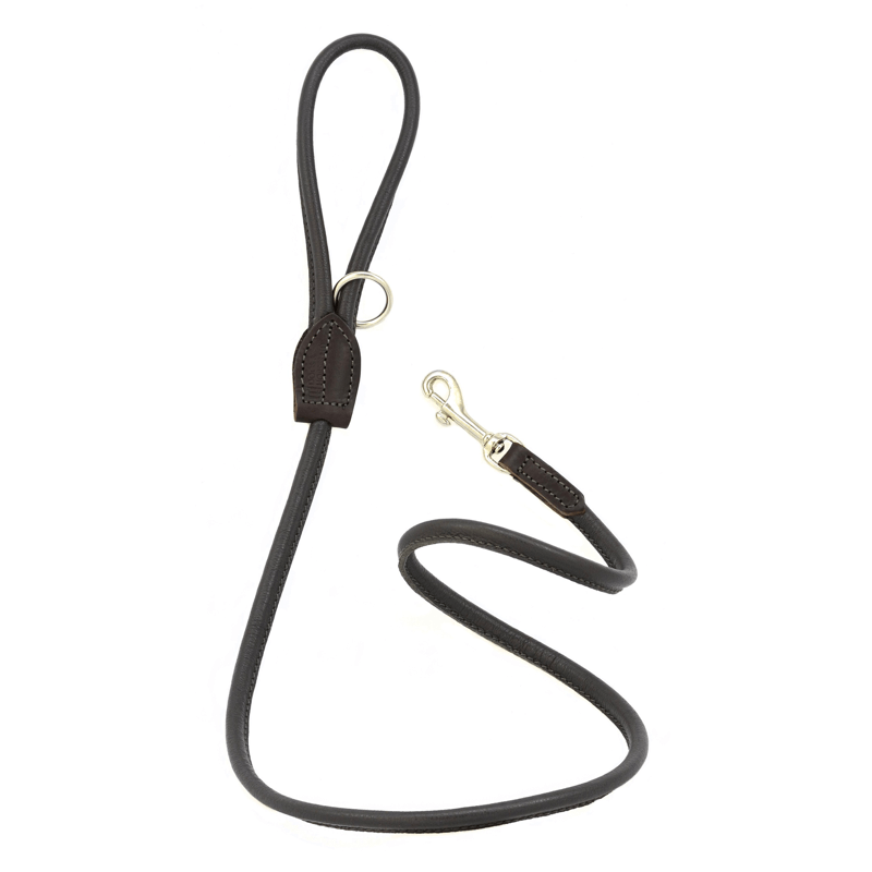 Dogs & Horses Soft Rolled Leather Lead Brown
