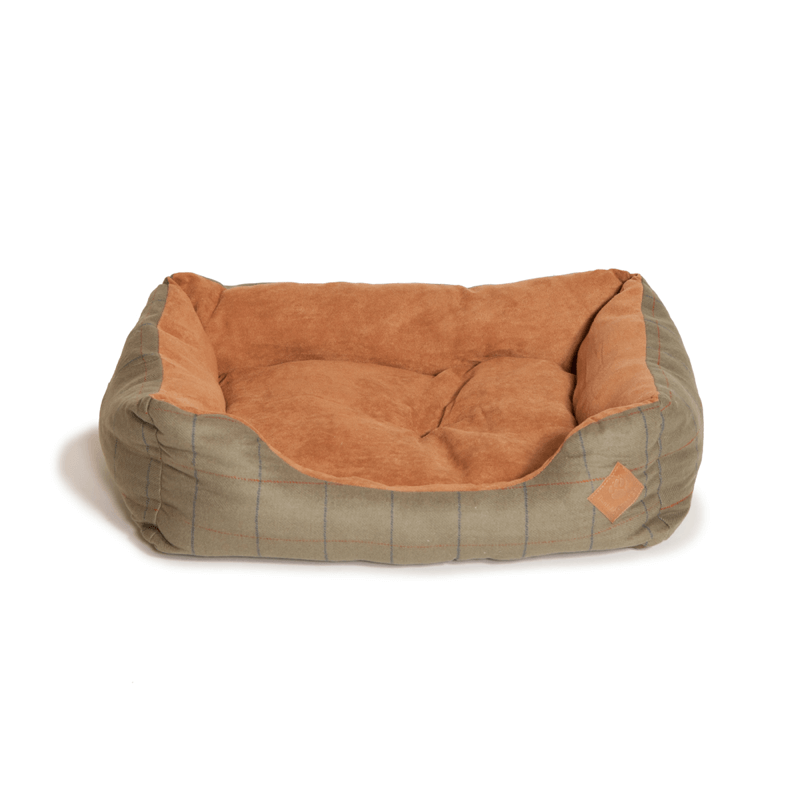 Green Tweed Snuggle Dog Bed by Danish Design