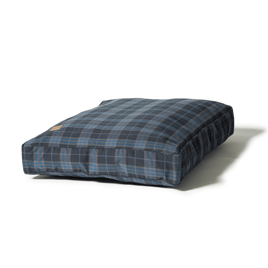 Lumberjack Box Duvet Dog Bed by Danish Design in Navy and Grey