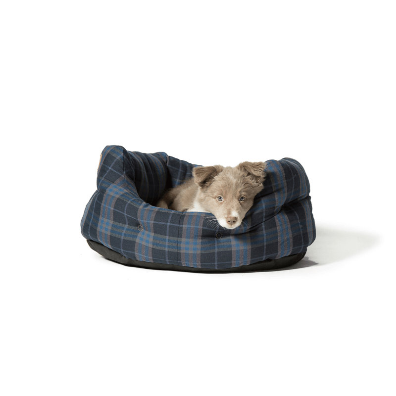 Lumberjack Deluxe Slumber Dog Bed in Navy and Grey