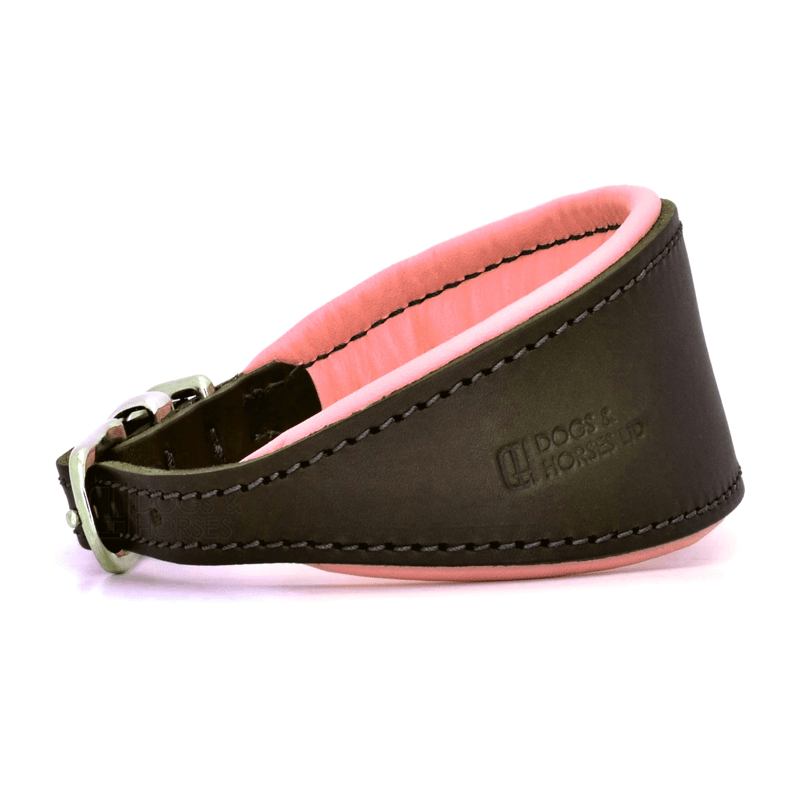 Load image into Gallery viewer, Luxury Pink Leather Hound Collar by Dogs &amp;amp; Horses
