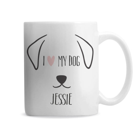 I Love My Dog Personalised Mug