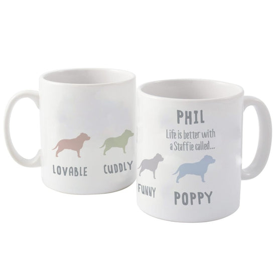 Load image into Gallery viewer, Staffordshire Bull Terrier Personalised Dog Mug
