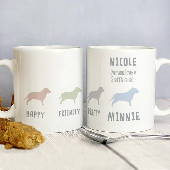 Load image into Gallery viewer, Staffordshire Bull Terrier Personalised Dog Mug

