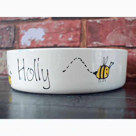 Load image into Gallery viewer, Personalised Bumble Bee Dog Bowl
