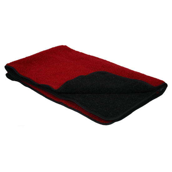 Red and Black Double Thickness Sherpa Fleece Pet Blanket