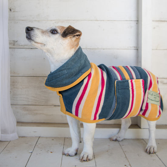 Ruff And Tumble Design Collection Dog Drying Coat - Beach