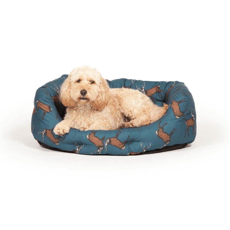 Load image into Gallery viewer, Woodland Range Stag Deluxe Slumber Dog Bed by Danish Design
