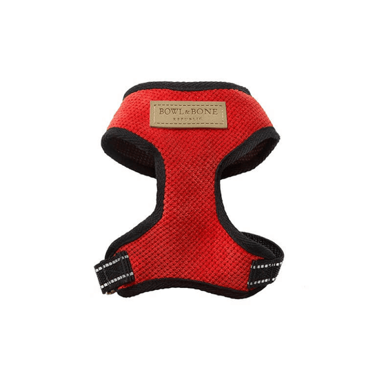 Bowl and Bone Candy Red Dog Harness