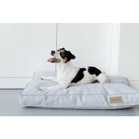 Bowl and Bone Loft Dog Cushion Bed Pale Grey