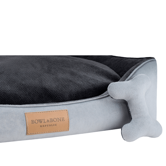 Bowl and Bone Classic Dog Bed in Grey