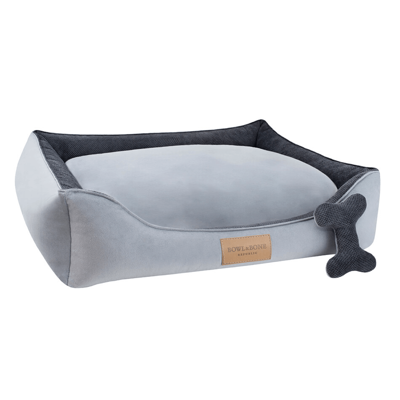 Bowl and Bone Classic Dog Bed in Grey