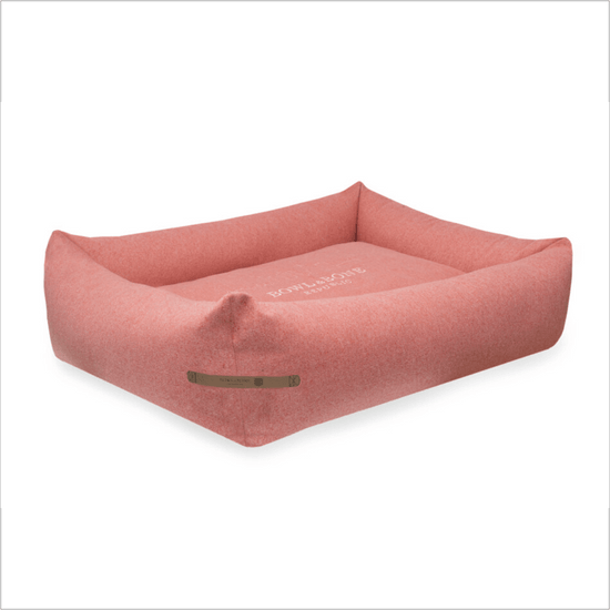 Bowl and Bone Loft Dog Bed in Coral Pink