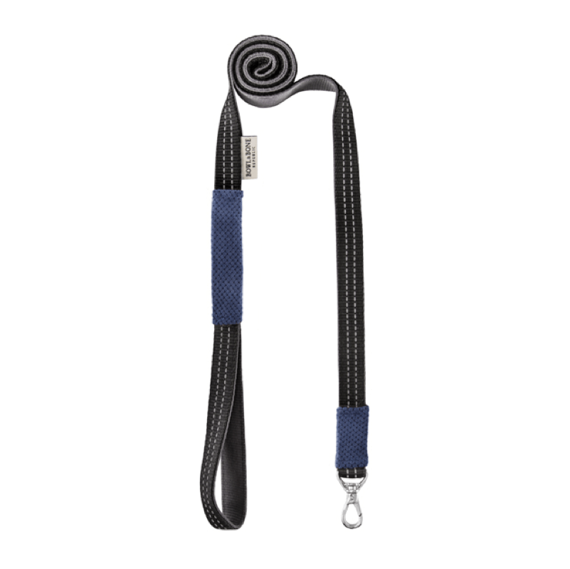 Bowl and Bone Candy Blue Dog Harness and Lead Set