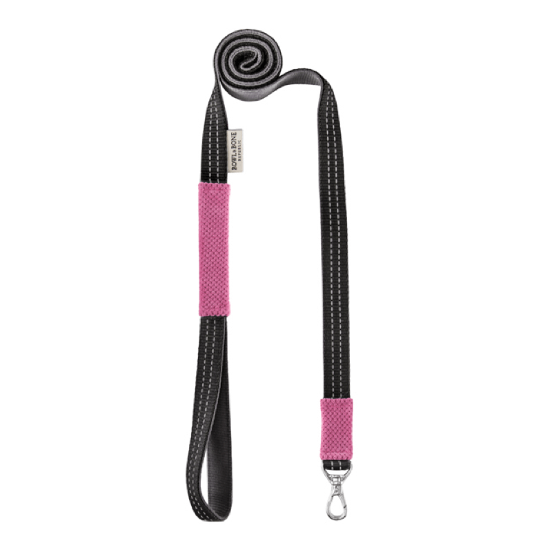 Bowl and Bone Candy Pink Dog Harness and Lead Set