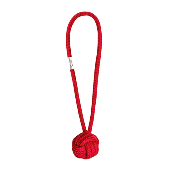 Bowl and Bone Red Bullet Rope Dog Toy