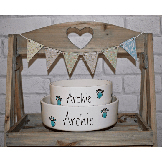 Handmade Personalised Ceramic Dog Bowls