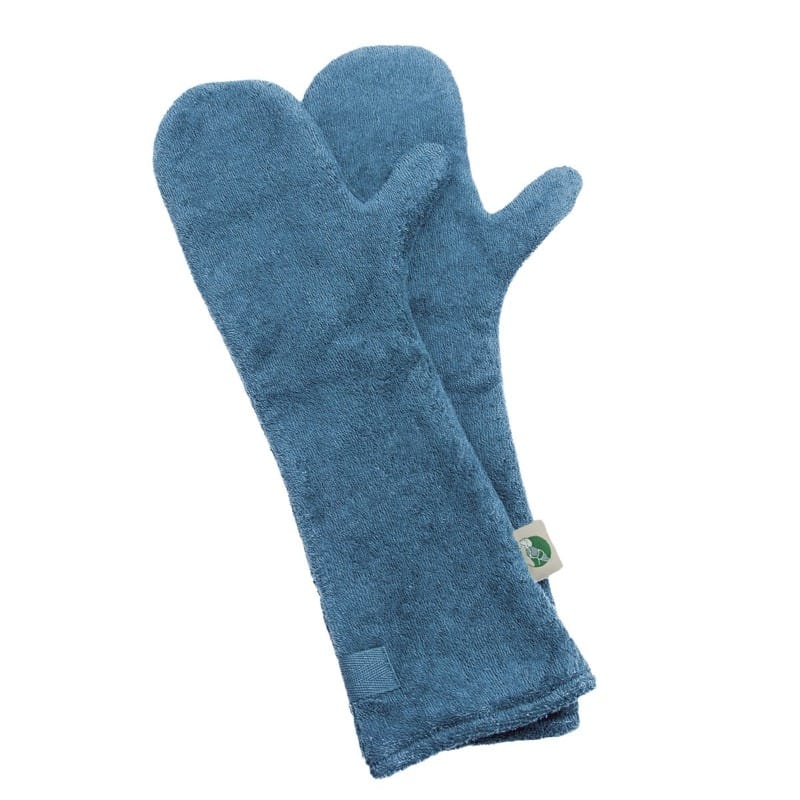 Load image into Gallery viewer, Ruff and Tumble Dog Drying Gloves in Sandringham Blue
