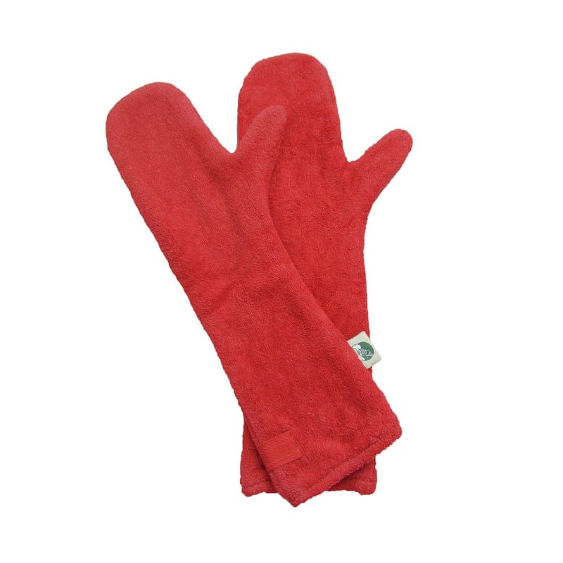 Ruff and Tumble Dog Drying Gloves in Red
